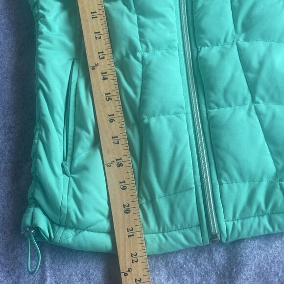 Athleta Puffer Vest Womens XXS Green Full Zip Zipper Pockets Colorful Quilted - Picture 13 of 13